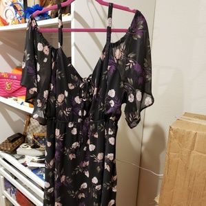 Torrid floral off the shoulder dress
